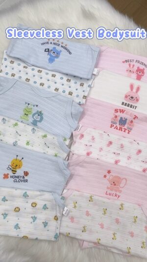 y011 - Sleeveless Vest Bodysuit - 图片 1