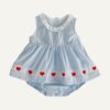 y024 - 2023 summer infants and young children cotton splicing love breathable one-piece clothes baby girl one-piece romper rompers - 图片 1