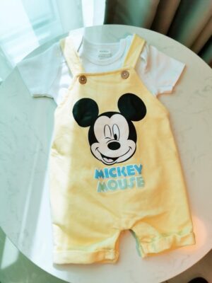 y095 - Disney Mickey Overalls Short Children's Clothing Boys and Girls Casual Pants - - 图片 6