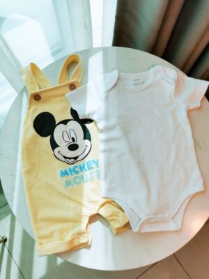y095 - Disney Mickey Overalls Short Children's Clothing Boys and Girls Casual Pants - - 图片 8