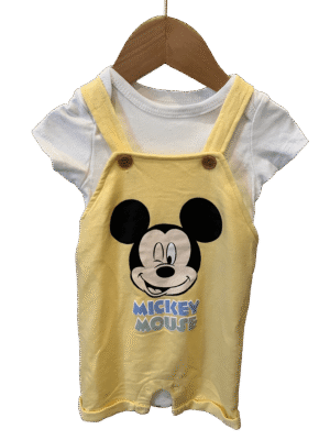 y095 - Disney Mickey Overalls Short Children's Clothing Boys and Girls Casual Pants - - 图片 12