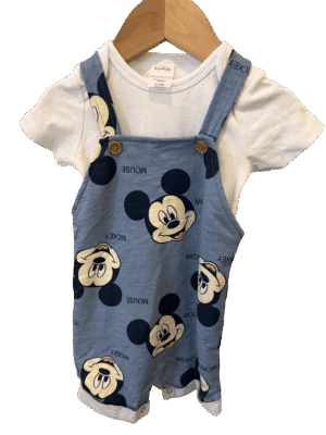 y095 - Disney Mickey Overalls Short Children's Clothing Boys and Girls Casual Pants - - 图片 13