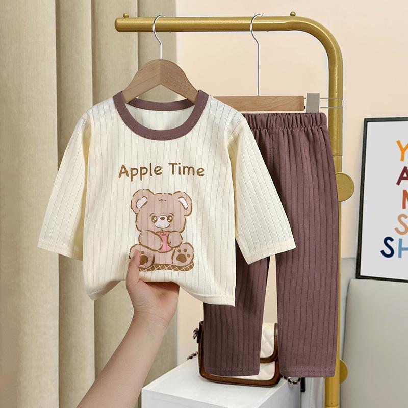 y135 - Autumn Double Layer Baby Long Sleeve Pajamas  Set - Image 7