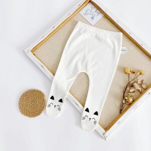 y101 - Cute Baby Footed Pants in Pure Cotton - 图片 5