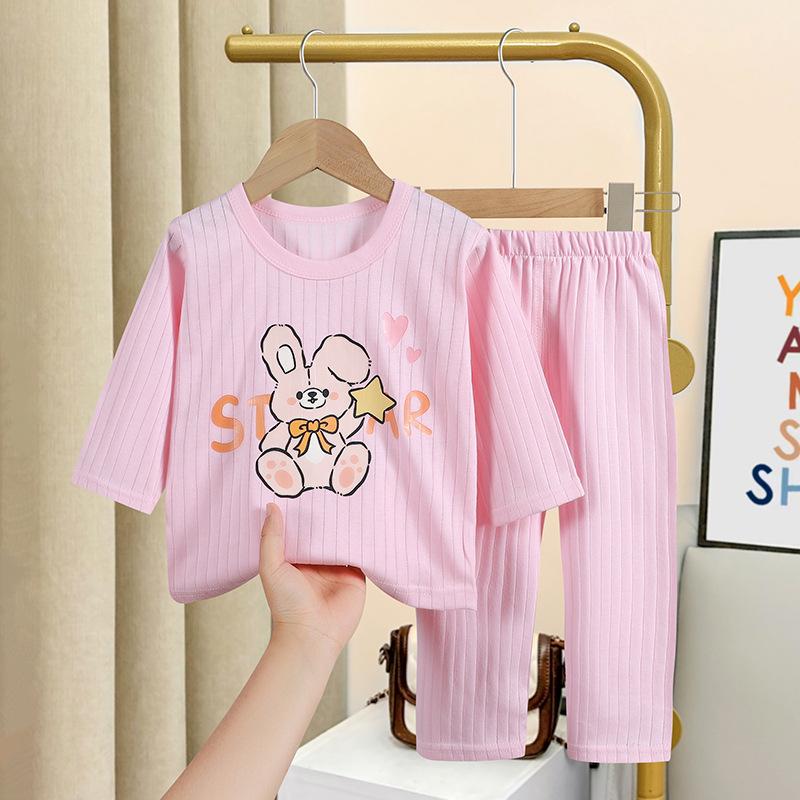 y135 - Autumn Double Layer Baby Long Sleeve Pajamas  Set - Image 6