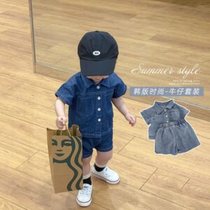 y112 - Denim Suit Set - 图片 3