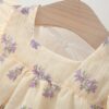 y150 - Pastoral Floral Sleeveless Princess Dress - 图片 4