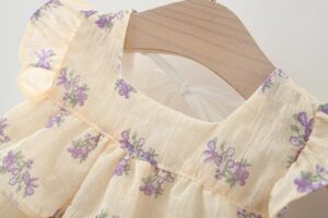 y150 - Pastoral Floral Sleeveless Princess Dress - 图片 4