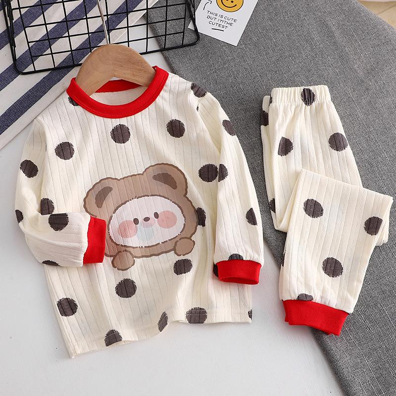 y135 - Autumn Double Layer Baby Long Sleeve Pajamas  Set - Image 1