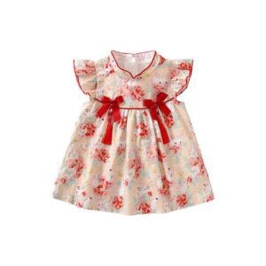y155 - CNY Collection Summer  Chinese Style Flying Sleeve Dress - 图片 10