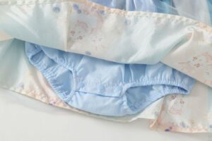 y153 - Baby Girl Lotus Rabbit Chinese Hanfu Dress - 图片 6