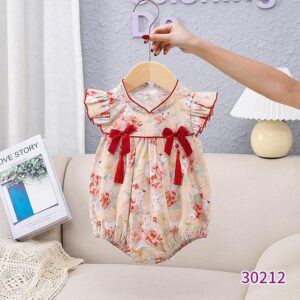 y155 - CNY Collection Summer  Chinese Style Flying Sleeve Dress - 图片 5