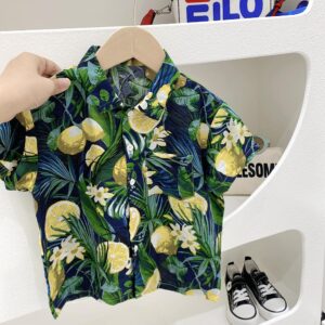y131 - Boy Beach Floral Shirt - 图片 2
