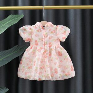 y148 - CNY Collection Retro Flower Buckle Cheongsam - 图片 3