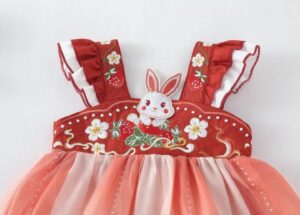 y154 - Summer Baby Girl Rabbit Chinese Hanfu - Image 3