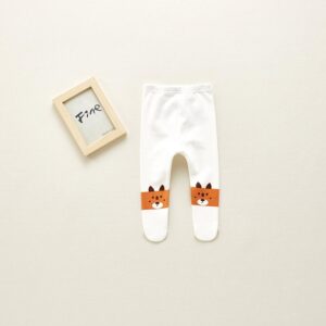 y140 - Cute Baby Footed Pants in Pure Cotton - 图片 1