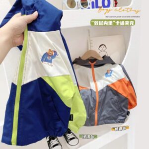 y128 - Casual Color Matching Jacket - 图片 4