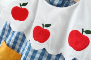 y151 - Short Sleeve Plaid Princess Dress - 图片 4