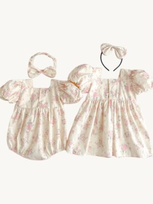 y107 - Princess Lace Floral Dress - Image 9