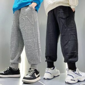 y104 - Casual Sport Twill Jacquard Trousers Long Pants - 图片 4