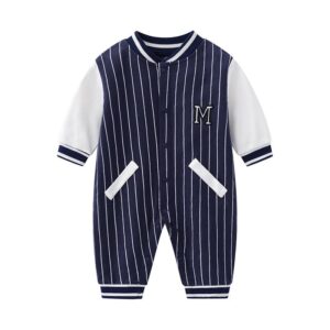 y089 - Baby Pure Cotton Long-Sleeved Romper - 图片 2