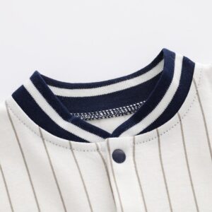 y089 - Baby Pure Cotton Long-Sleeved Romper - 图片 5