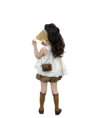 y169 - Suspender Two-Piece Set of Children's Fashionable Bud Pants - 图片 6