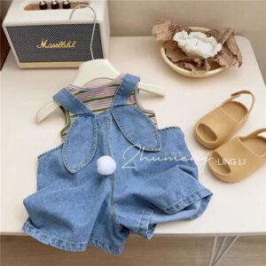 y178 - Rabbit Overalls + Vest - 图片 3