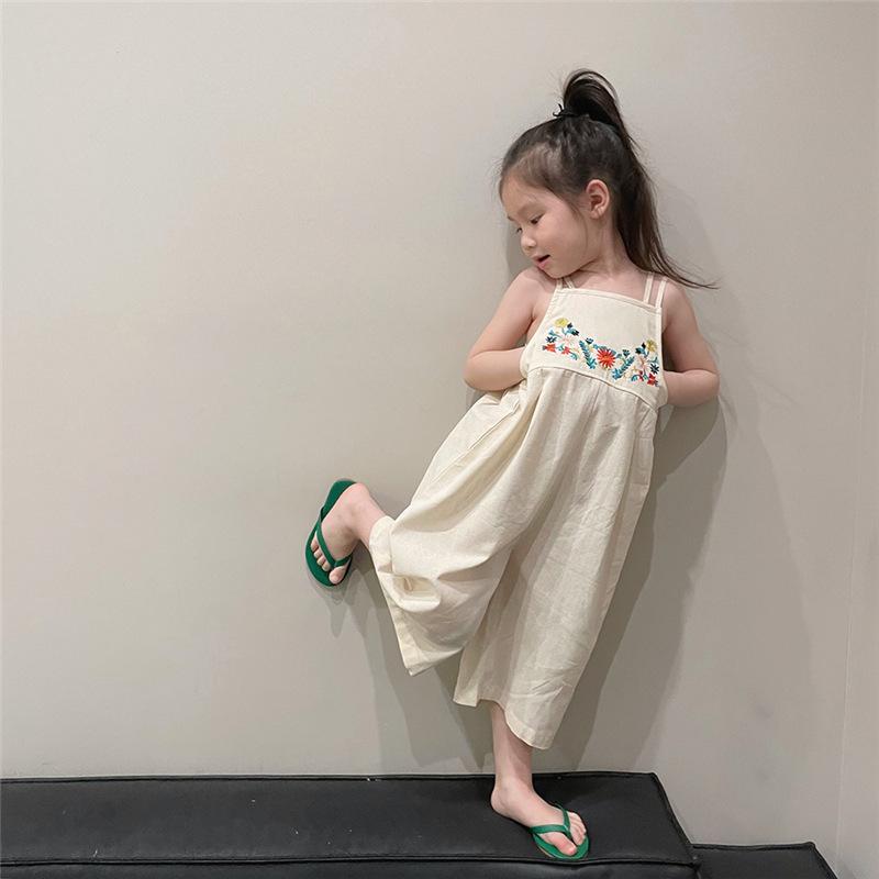 y177 - Embroidered suspender jumpsuit - Image 1