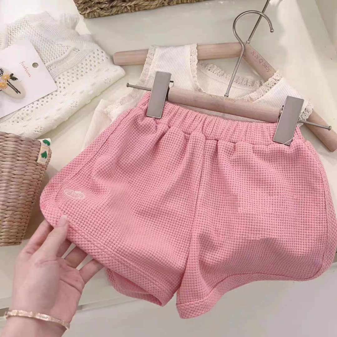 y172 - Little Girl's Two Piece Suit (Love Shape Cloth + Pink Pant) - Image 6