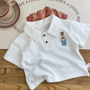 y249 - Knitted Bear Polo T-Shirt - 图片 2