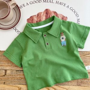 y249 - Knitted Bear Polo T-Shirt - 图片 4