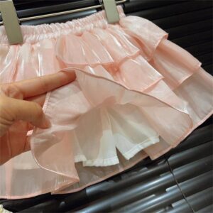 y200 - CNY Collections ( Girls ) _ Buttoned Short-Sleeved Shirt and Skirt Suit - 图片 2