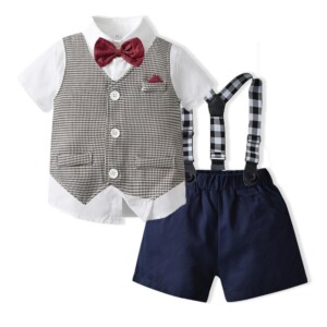 y238 - Three-Piece Short-Sleeved Vest Set