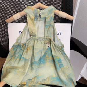y221 - CNY Collections ( Girls ) _ Green Chinese Style Cheongsam Two-Piece Suit - Image 5