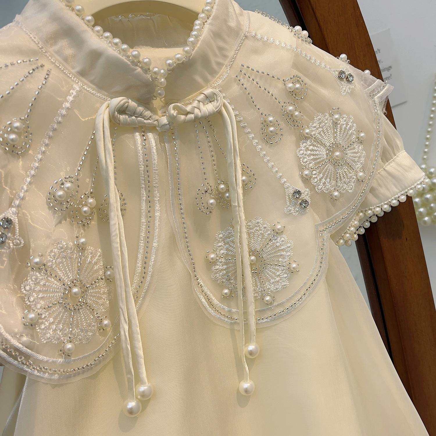 y198 - CNY Collections ( Girls ) _ Small Shawl Cheongsam Dress - Image 5