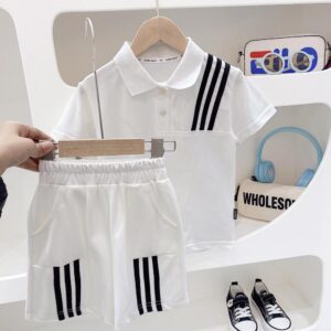 y254 - Short Sleeves Two Piece Set - 图片 3