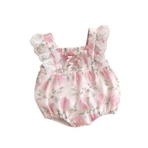 y288 - Pink Rose Sleeveless Romper - Image 2