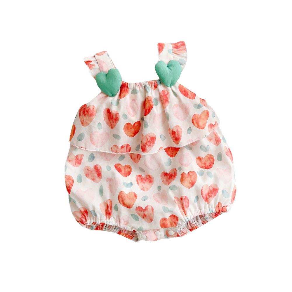 y287 - Red Love Baby Sling Romper - Image 2