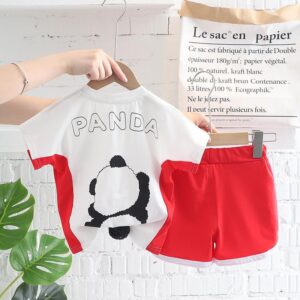 y305 - Cartoon Round Neck Short Sleeve Suit - 图片 4