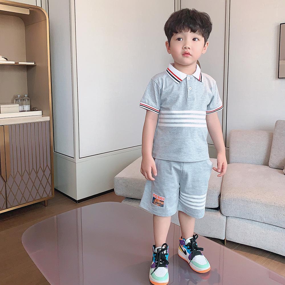 y316 - Boys Casual Short Sleeve Sports Suit - Image 2