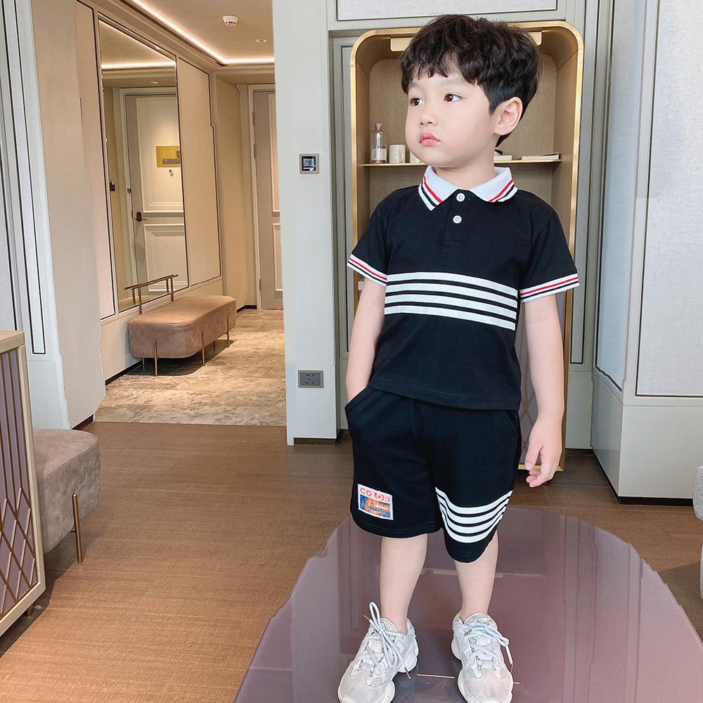 y316 - Boys Casual Short Sleeve Sports Suit - Image 3