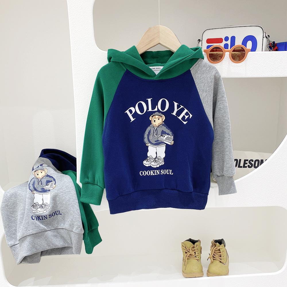 y294 - Boys Color Matching Sweatshirt - 图片 3