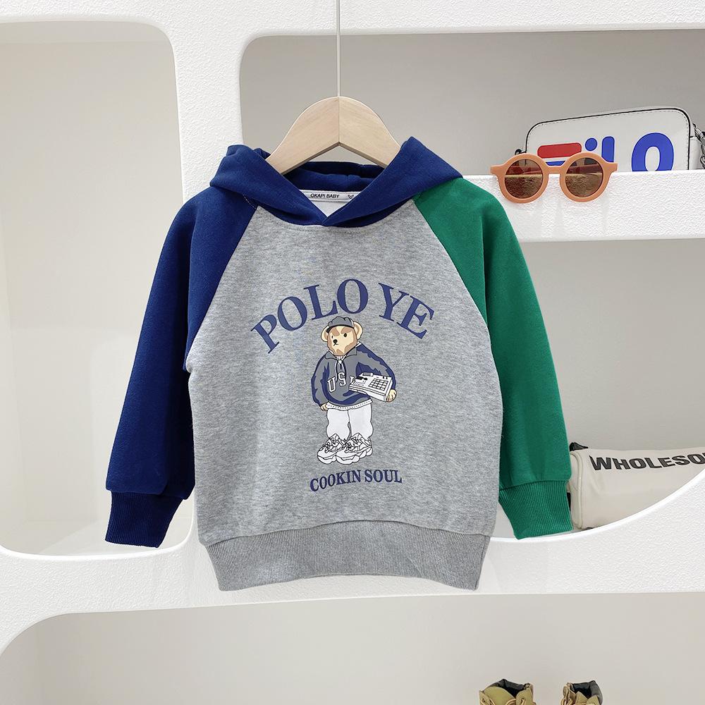 y294 - Boys Color Matching Sweatshirt - 图片 2