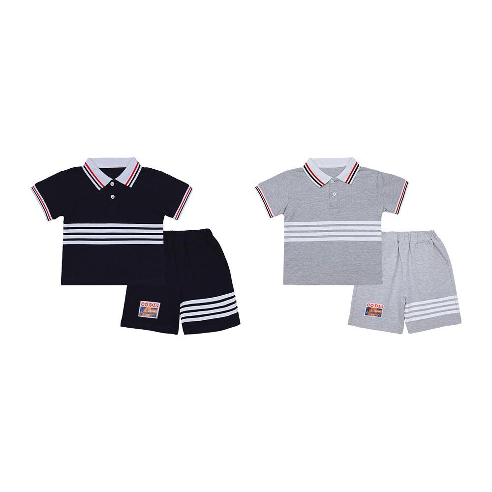 y316 - Boys Casual Short Sleeve Sports Suit - Image 4