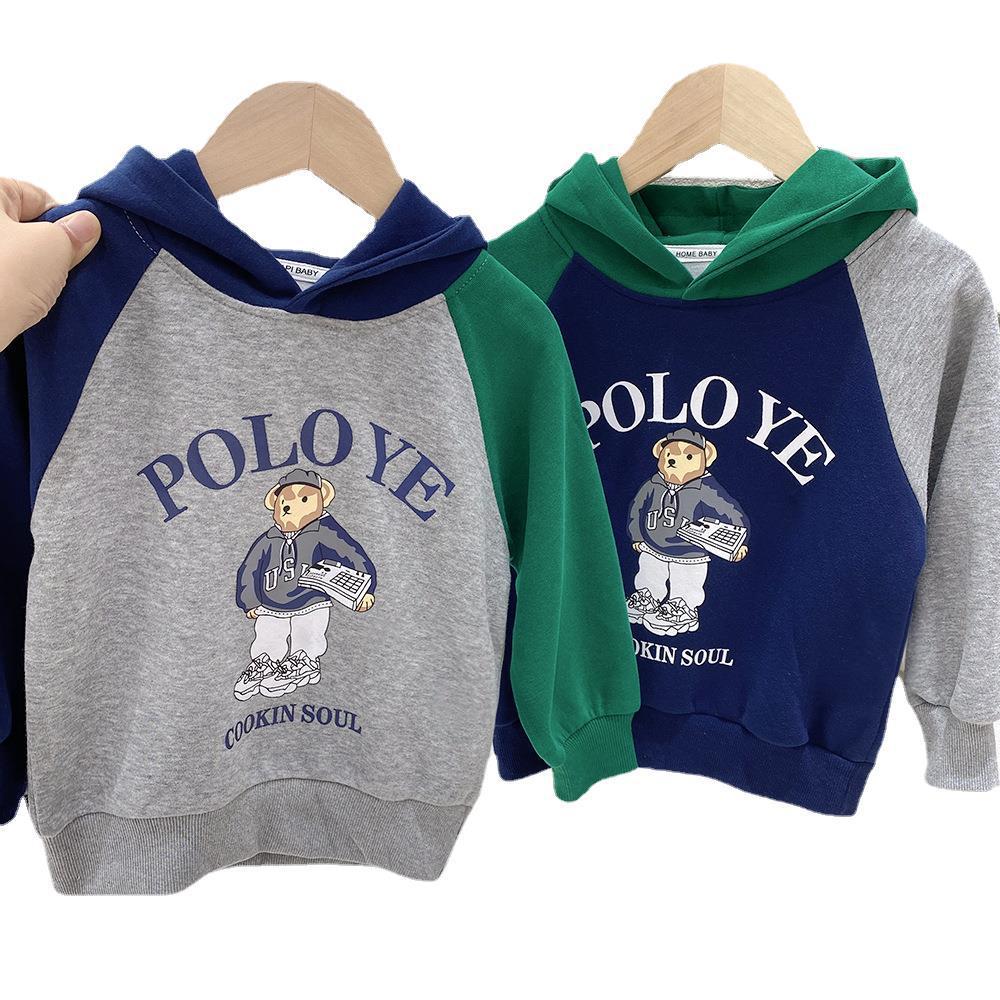 y294 - Boys Color Matching Sweatshirt - 图片 1