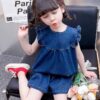 y346 - Stylish Earring Denim Two-Piece Set - Image 4