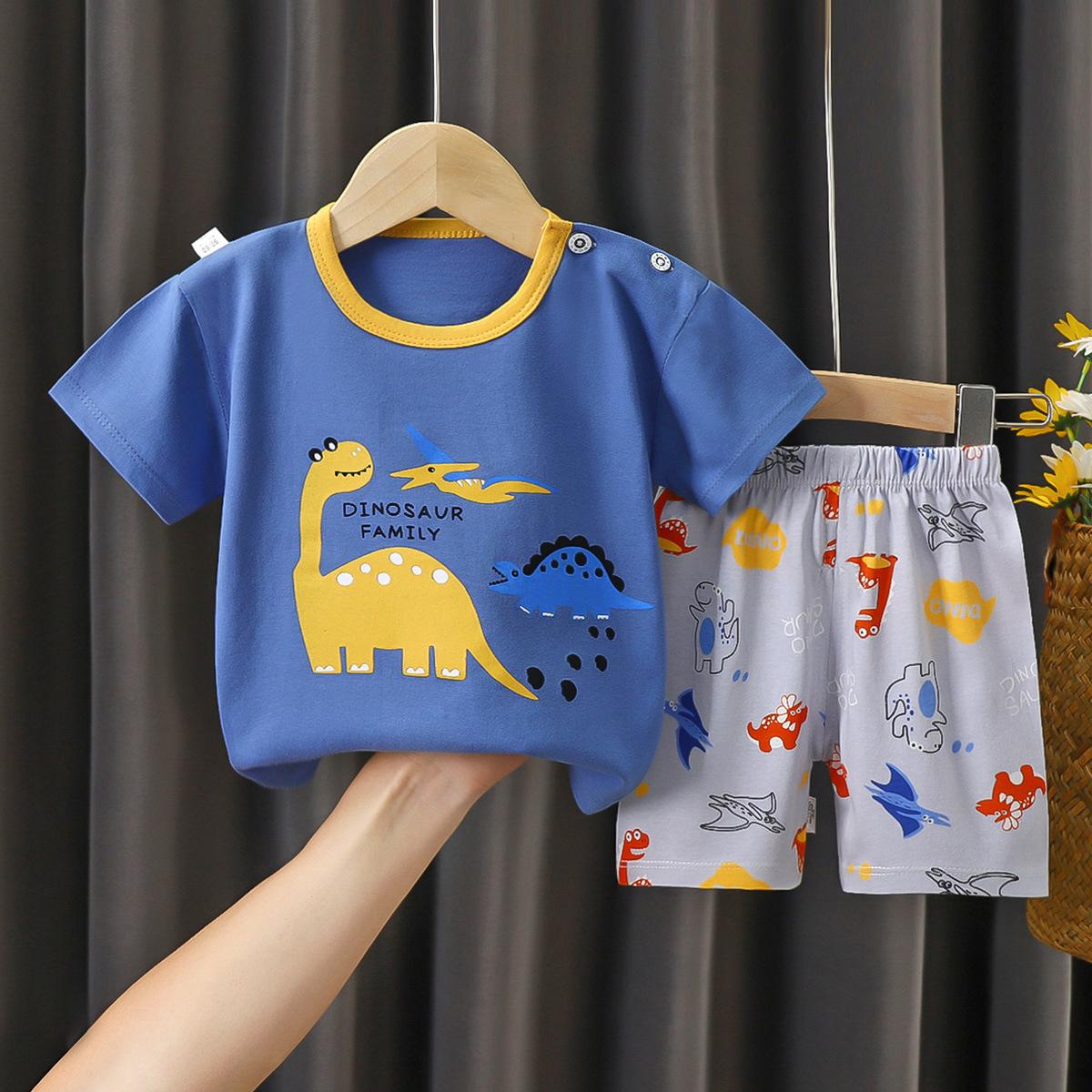 y340 - Summer cartoon short sleeve suit - Image 10