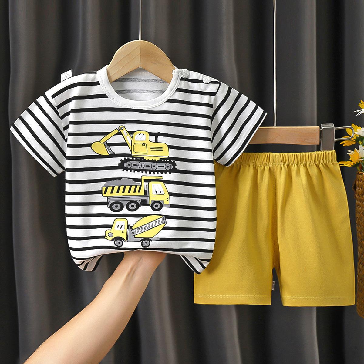 y340 - Summer cartoon short sleeve suit - Image 17