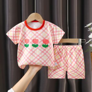 y340 - Summer cartoon short sleeve suit - 图片 16